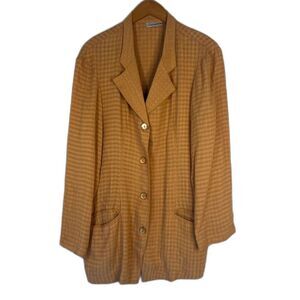 Gantos Gold Vintage Button Front Lightweight Made in USA Blouse‎ Size Large